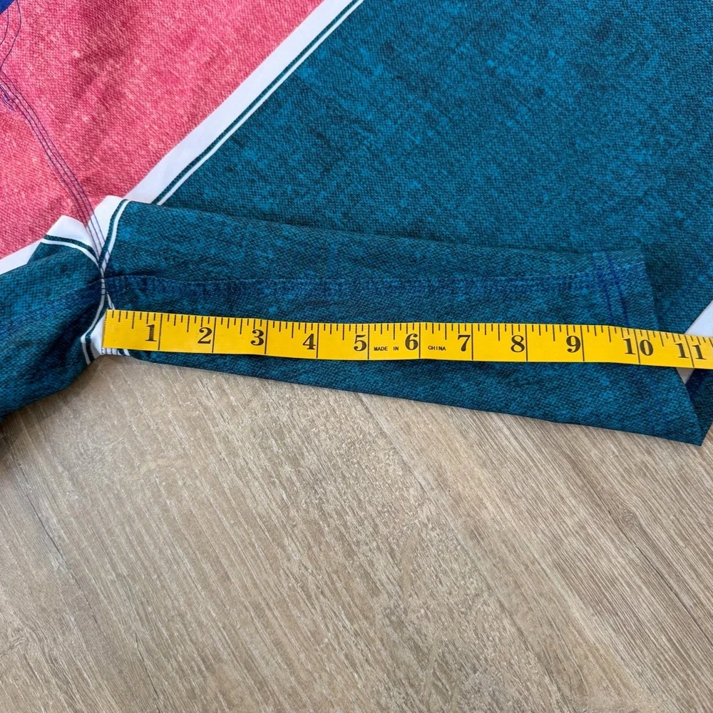 Old Navy Men's Blue, Pink, and Green Swim Shorts